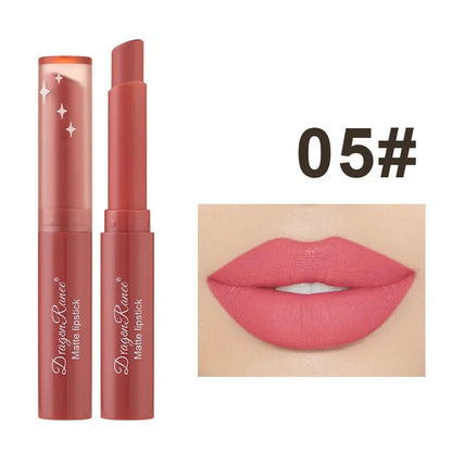 Nude Matte Lipstick Waterproof Lip Sticks Not Fading Sexy Red Velvet Lipsticks for Women Make Up Long Lasting Lip Cosmetics Good Vibrations