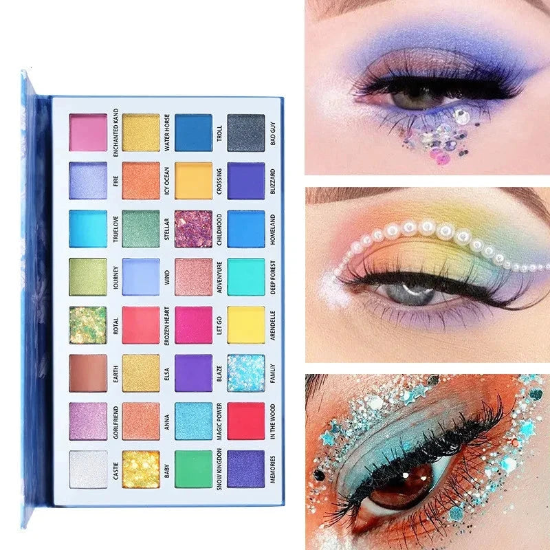 32 Colors Eye Shadow Plate Matte Eyeshadow Waterproof Long Lasting Make Up Pallet Shimmer Fashion Women Beauty Eyes Cosmetics Good Vibrations