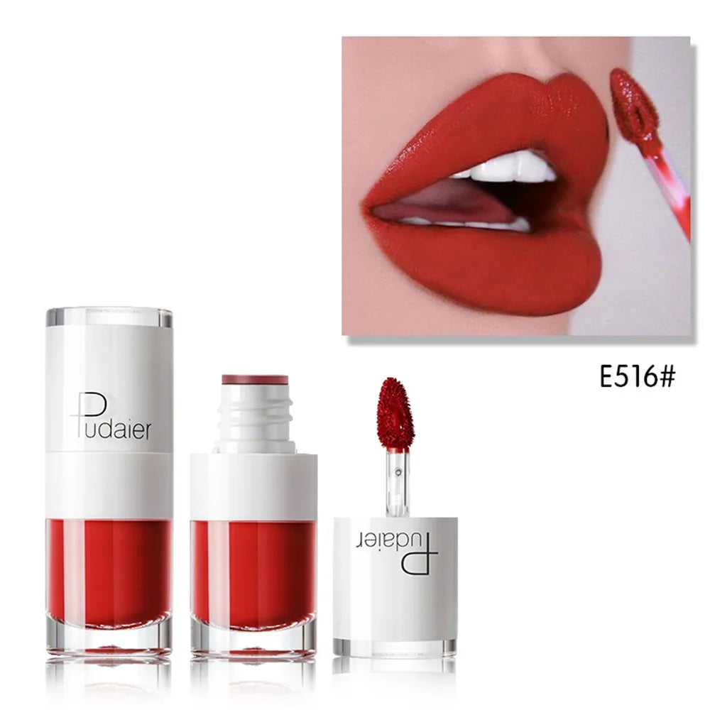 1PC Sexy Pink Women's Lipstick 16 Colors Lasting Waterproof Liquid Pencil Matte Liquid Lipsticks Makeups Non-Stick Cup Lip Gloss Good Vibrations