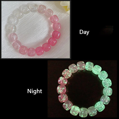 Luminous Bracelets For Women Men Fluorescent Natural Stone Bracelet Night Light Glowing Beads Bangle Fashion Jewelry Couple Gift Good Vibrations