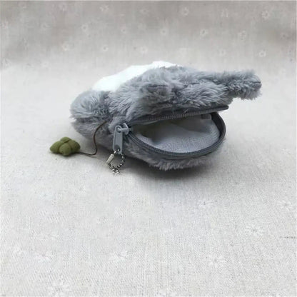 Anime Cute Cat Coin Purse Soft Plush Zipper Small Wallet for Kids Teens Girls Women Kawaii Data Cables Earphones Bag Key Pouch Good Vibrations