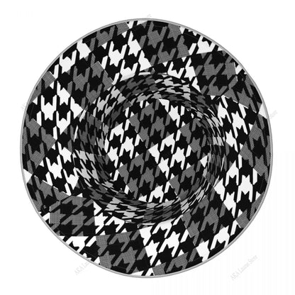 Double-sided Reflective New Fashion Bucket Hats Fisherman Caps for Women Tartan Design Summer Men Outdoor Sun Cap Good Vibrations