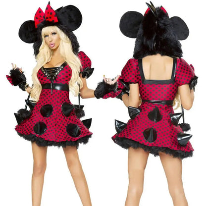 Adult Leopard Fox Cat Girl Cosplay Costume Halloween Costumes Women Fancy Party  Dress Up Deluxe Plush Monster Animal Costume Good Vibrations