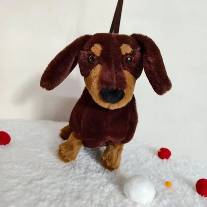 Sausage Dog Plush Backpacks Kawaii Puppy Soft Stuffted Bag Versatile Plush Backpacks Cartoon Plush Shoulder Bag Gift for friend Good Vibrations