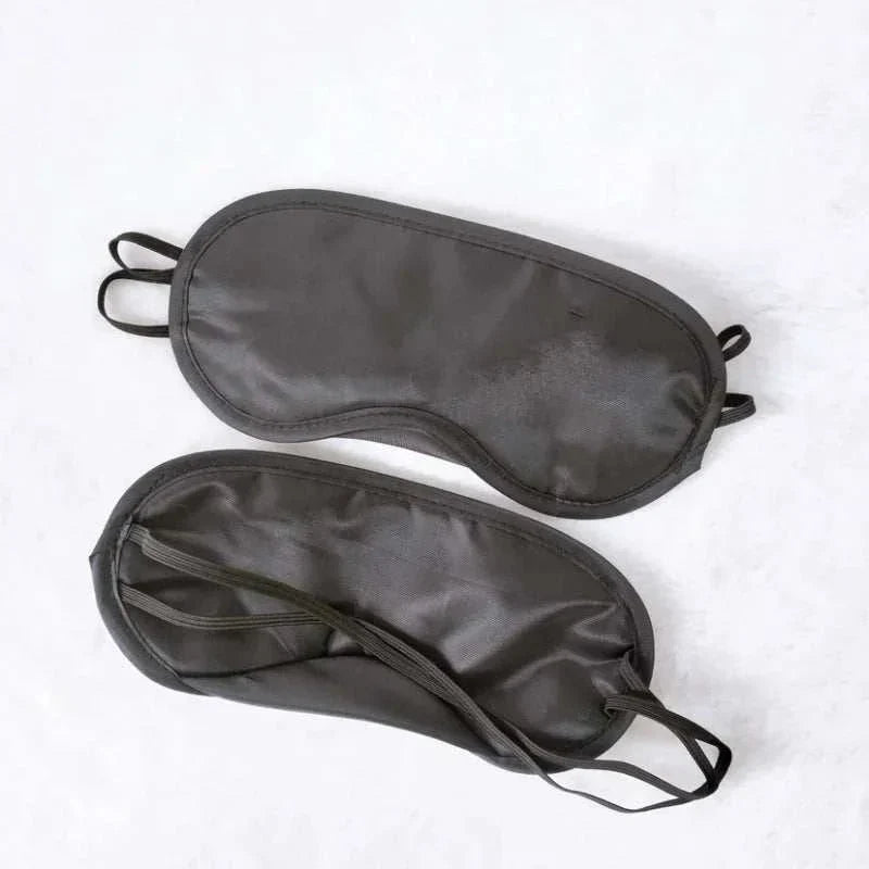 Black leather blindfolds for BDSM adult games, erotic accessories for men and women.