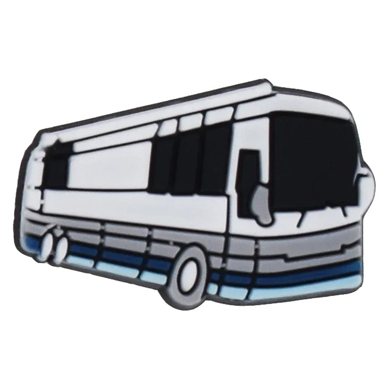 Shoe Charms for Crocs Accessories
 Picnic Bus Shoes Charm for Croc Decorations Pins Men Accessory Jeans Woman Clogs Clips Badges Good Vibrations