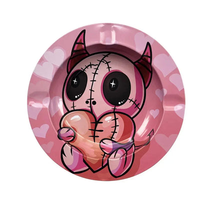 Bar Cigar Round Ashtray Tobacco Herb Metal Cigarette Rolling Tray Smoking Accessories Creative Personality Men's Gadgets GOOD Vibrations Adult Super Store