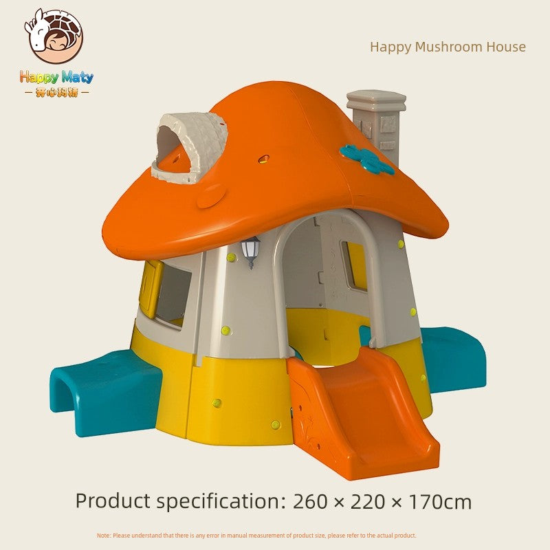 Kindergarten Outdoor Multi-Functional Game House Small House Children Play House Slide Combination Mushroom House Amusement Park Good Vibrations