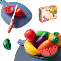 Children Pretend Play Cooking Toys Simulation Food Fruit Vegetable Kitchen Toys Montessori Educational Interactive Toy For Girls Good Vibrations