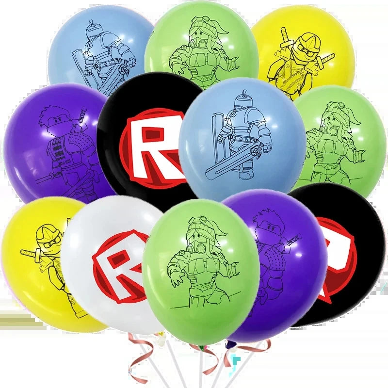 ROBLOX Birthday Foil Balloons Set Cartoon Party Decoration Supplies Baby Shower Favor Game Gift Number Balloon Boy Toy diy Good Vibrations
