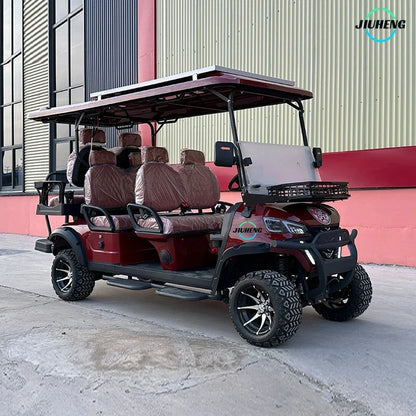 2025 New 48V/72V EEC/DOT Certified Electric Sightseeing Car Hot Selling 6 Seat Amusement Park Golf Carts with 2 & 4 Seats Good Vibrations
