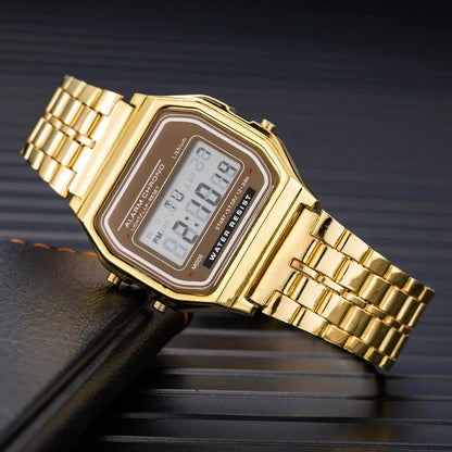 2025 Digital Watches For Men Sports Waterproof Bracelet Clock Gold Electronice LED Wristwatch Women Good Vibrations