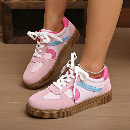 Women's Sneakers New Style Popular Genuine Leather Ladies Moral Training Shoes Casual Spring Flat Shoes Women Zapatos Mujer Good Vibrations