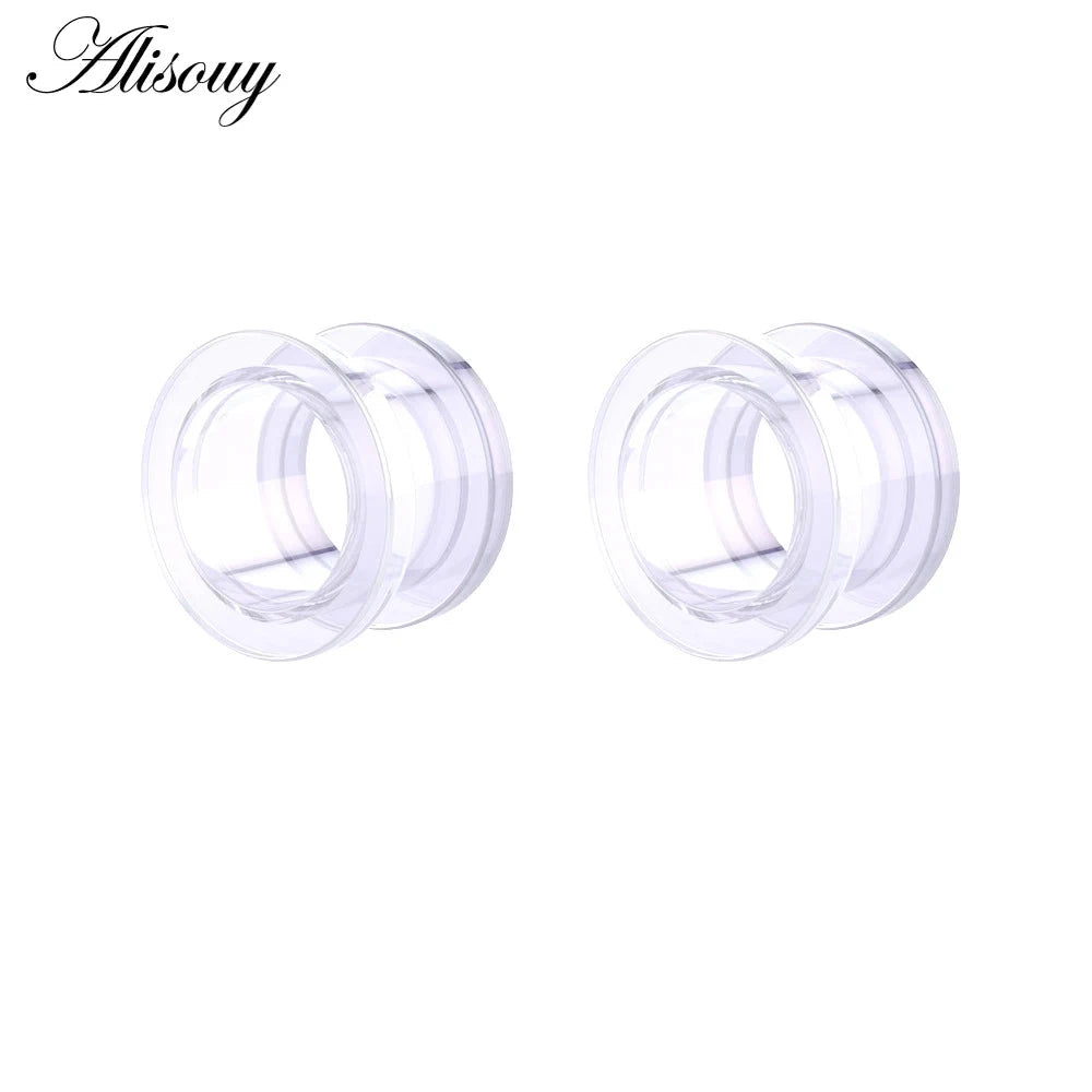 2Pcs/lot Fake Cheater Acrylic Ear Plugs And Tunnels Ear Expander Stretchers Kit Ear Tragus Piercing Set Body Jewelry 9 Sizes Good Vibrations Adult Super Store