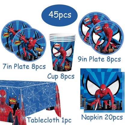 Spiderman Birthday Party Tablecloth Disposable Plastic Table Cover Tableware for Kids Birthday Party Baby Shower Decorations Good Vibrations