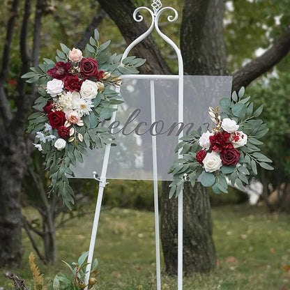 Corner Flowers Artificial Wedding Arch Flowers Kit Wedding Aisle Decoration Wedding Arch Flowers Wedding Welcome Sign Decor Good Vibrations