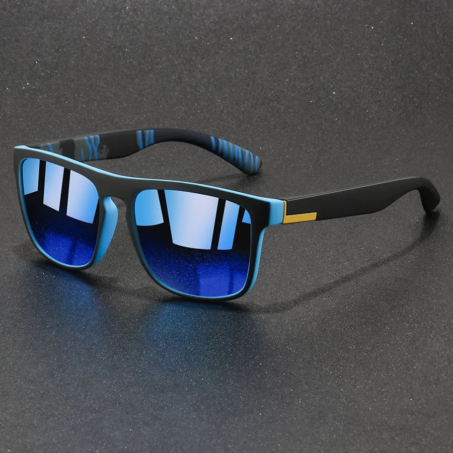 Fashion Vintage Square Sunglasses Men Women Fishing Driving Man Luxury Brand Designer Sun Glasses Anti-Glare Retro Eyewear UV400 Good Vibrations