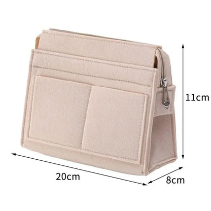 Purse Organizer Insert, Multi-Pocket Felt Bag Organizer For Handbag Tote Bag Purse Organizer Good Vibrations
