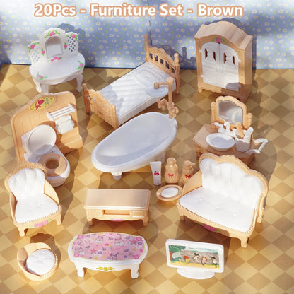 1:12 Dollhouse Ice Cream Truck Baby Bed Simulation Miniature Scene Display Dessert Car Bunk Bed Bathroom Kitchen Toy For Girl Good Vibrations