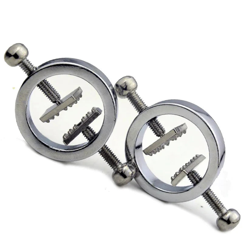 Non-Piercing Nipple Shields Rings Circle Clamps Nail Plate Breast Clamps with Internal Spike Sexy Body Jewelry Gift for Women Good Vibrations