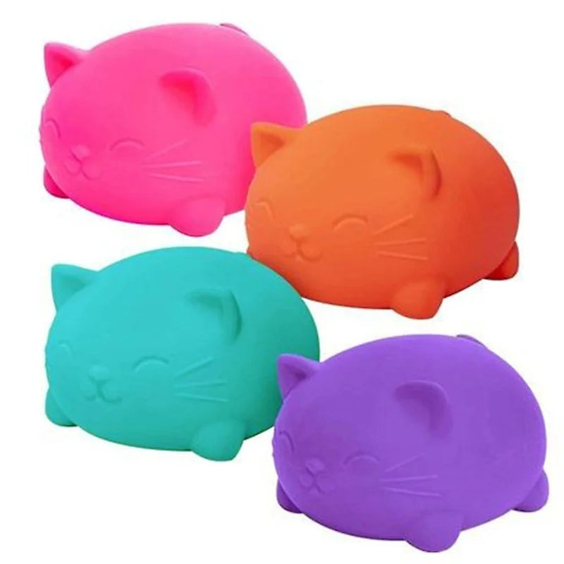 Needoh Funky Pups Cool Cats Flour Filled Quick Rebound Squishy Toy Stress Relief Fidget Squeeze Toy Mood Calming Leisure Relax Good Vibrations