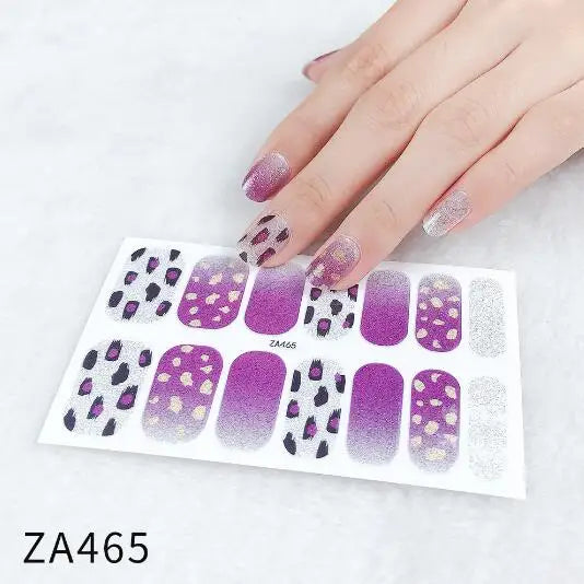 Nail Stickers DIY Decals For Nail Art Wraps Women Beauty Full Cover Nail Manicures Decorations Uñas Postizas Press On Nails Good Vibrations