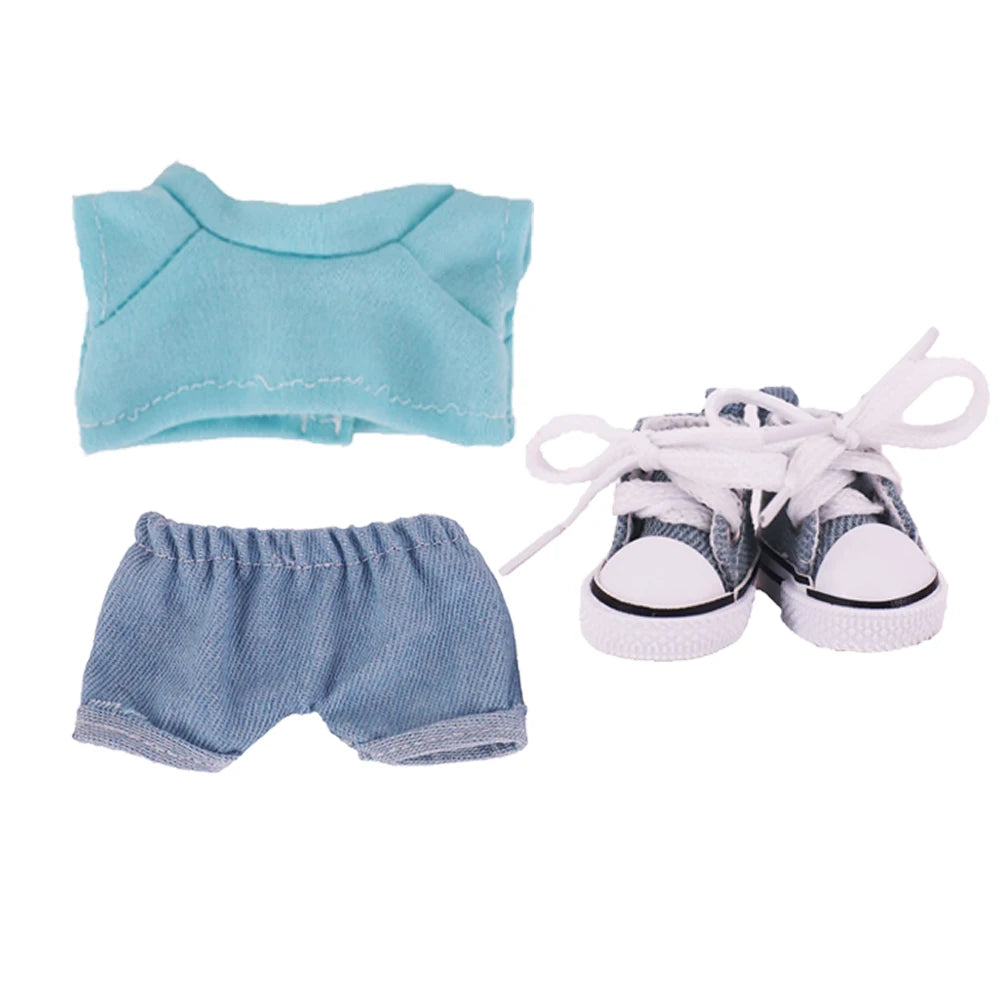 Doll Clothes Set For labubu 17cm Plush Doll Accessories Girl's Toys Birthday And Christmas Gifts - Good Vibrations