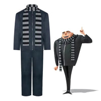 Movie GRU cosplay costume coat pants scarf for men male disguise dress-up party fantasy outfits Halloween carnival suit Good Vibrations