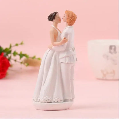 Funny Wedding Cake Toppers Dolls Romantic Bride And Groom Figurines Stand Topper Decoration Supplies Marry Resin Figurine Good Vibrations