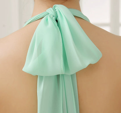Chiffon Mint Green Bridesmaid Dresses Elegant Women Long Robe Prom Gown Bride Guest Wedding Party Dress Evening Vestidos