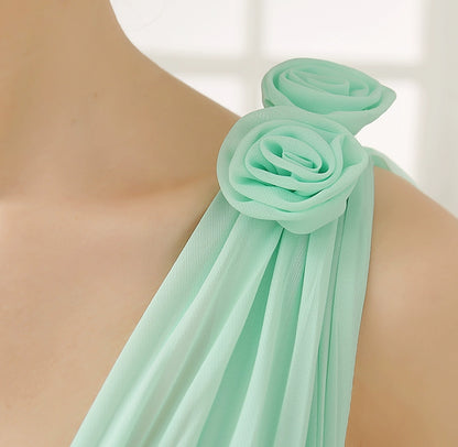 Chiffon Mint Green Bridesmaid Dresses Elegant Women Long Robe Prom Gown Bride Guest Wedding Party Dress Evening Vestidos