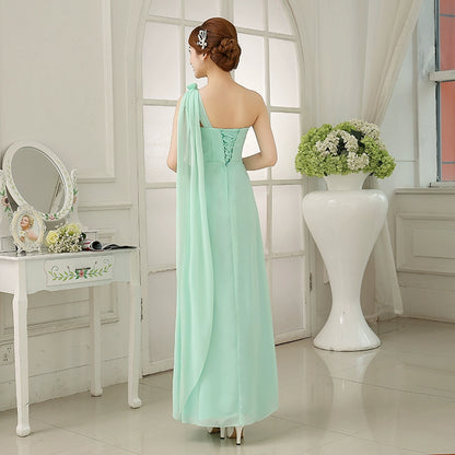 Chiffon Mint Green Bridesmaid Dresses Elegant Women Long Robe Prom Gown Bride Guest Wedding Party Dress Evening Vestidos