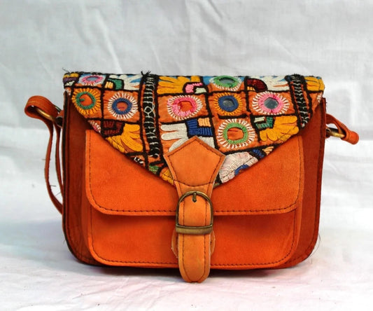 Handmade Kilim Genuine Leather Crossbody Sling Shoulder Bag High Quality Genuine Leather Ethnic Bags Vintage Sling Bag For Women Good Vibrations