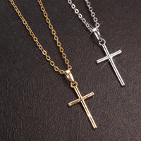 HipHop Fashion Cross Necklace For Women Crystal Zircon Men Necklace  Metal Chains Choker Jesus Pendants Jewelry Gift Good Vibrations