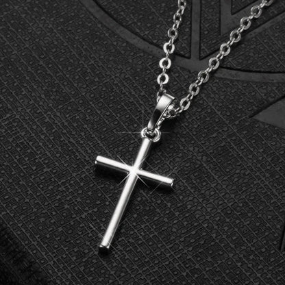 HipHop Fashion Cross Necklace For Women Crystal Zircon Men Necklace  Metal Chains Choker Jesus Pendants Jewelry Gift Good Vibrations