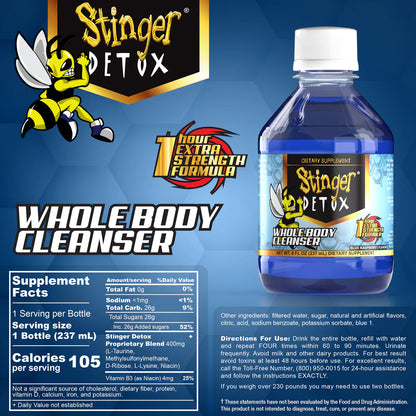 Stinger Detox | Whole Body Cleanser 1-Hour Extra Strength Drink– 8 FL OZ Desert Depot