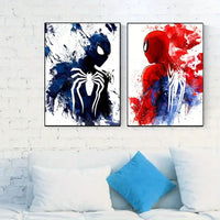 2pcs Spiderman Comic Art Canvas Prints - Vibrant Marvel Movie Wall Art - Ready to Hang, Perfect for Bedroom, Living Room & Corridor Decor - A Dynamic Winter Decoration and Unforgettable Gift Idea Good Vibrations