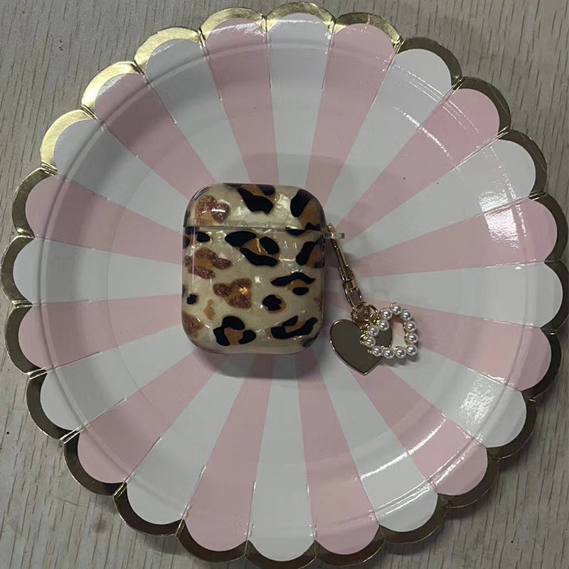 Stylish Leopard Print Earphone Sleeve with Hanging Chain - Perfect for Airpod1/2! Good Vibrations