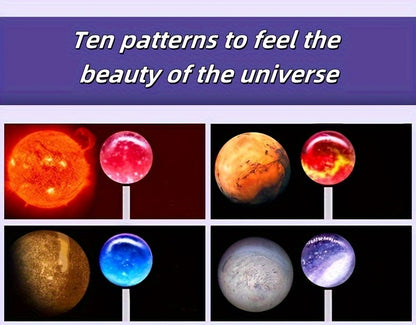 0.353 Oz(10 G) X 10, Planet Candy Pops, Individually Wrapped Bulk Candy, Great for Teen Birthday Parties, Candy Parties, Gifts for Friends, Easter Candy Lollipops, Mother's Day Gifts, Surprise Gift