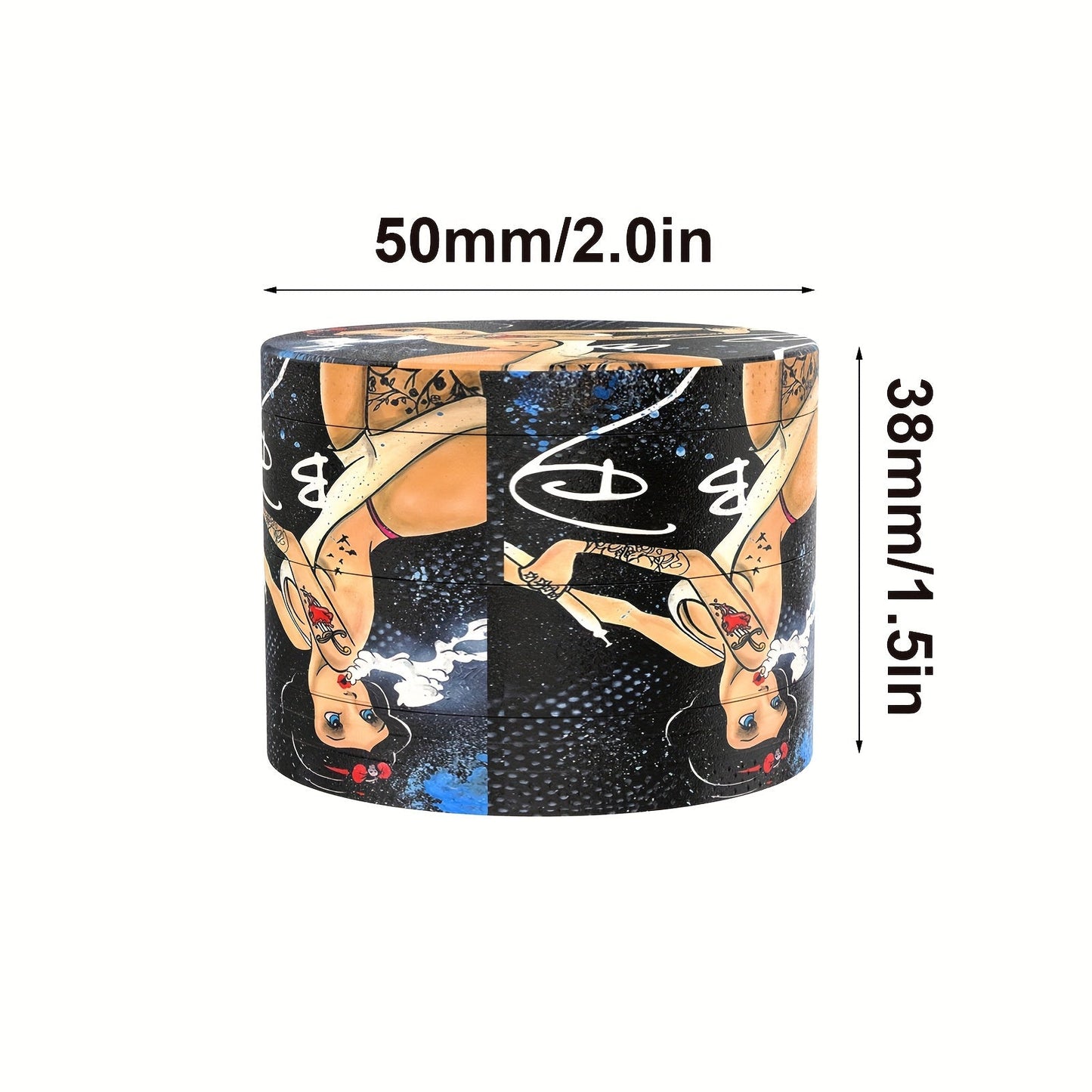 1Pc Cartoon-Themed 4-Layer Zinc Alloy Spice Grinder, 50Mm - Perfect For Kitchen & Gifts Good Vibrations