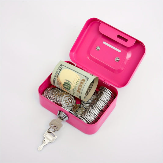 1pc Metal Keylock Storage Box, Money Box, Adult Deposit Box, Coin Deposit Box, Adult Deposit Box, Deposit Box, Cash Register 4.5 * 3.8* 2.3"/11.5 * 9.9 * 5.8cm Good Vibrations Adult Super Store