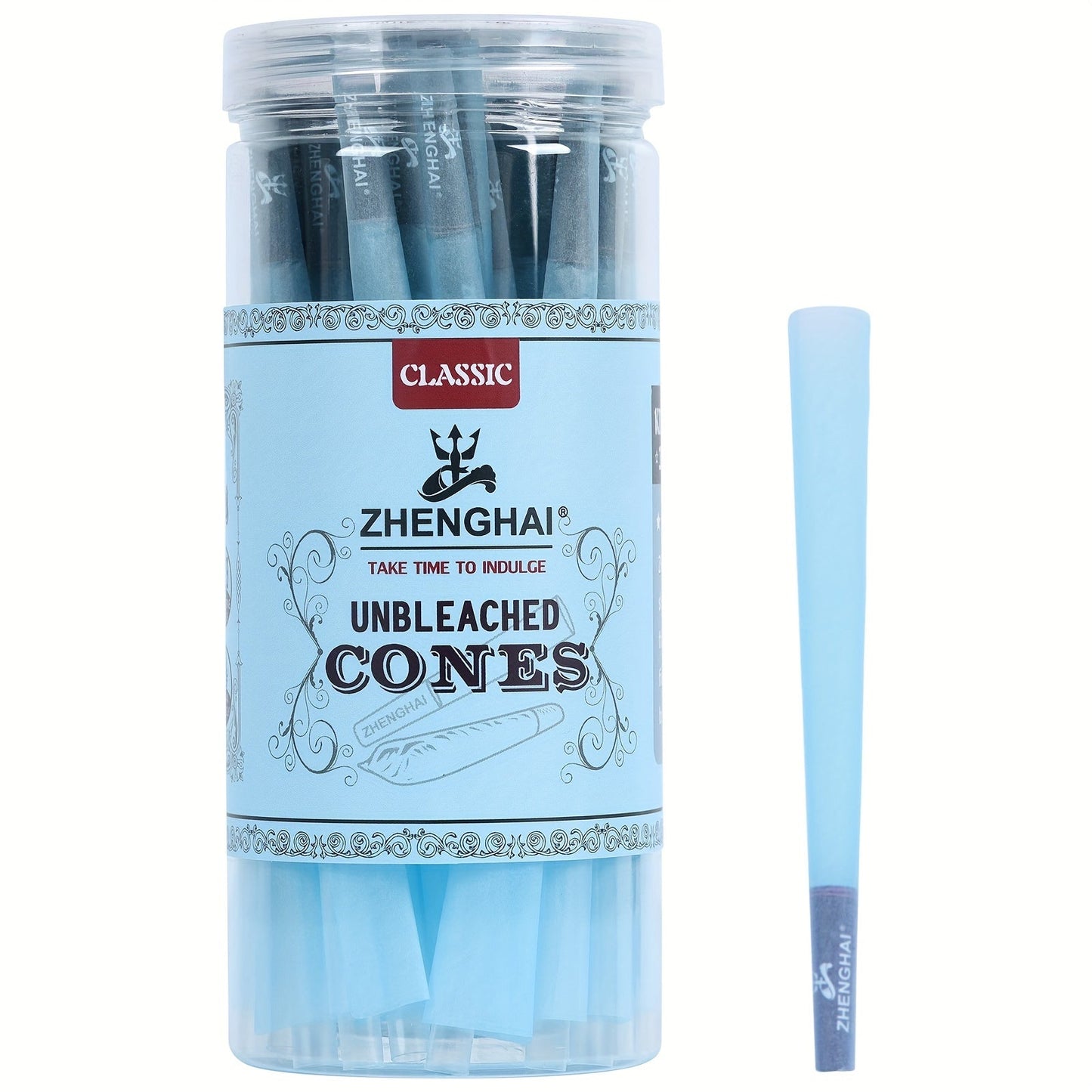 50Pack ZHENGHAI Pre-Rolled Tapered Paper Cones, Classic King Size (109mm) Pre Rolled Paper with Cone Loader & Tips & Packing Tubes Included, Perfect for Regular Herb Grinder, Household Gadgets, Holiday Gift, Birthday Gift, Gi Good Vibrations