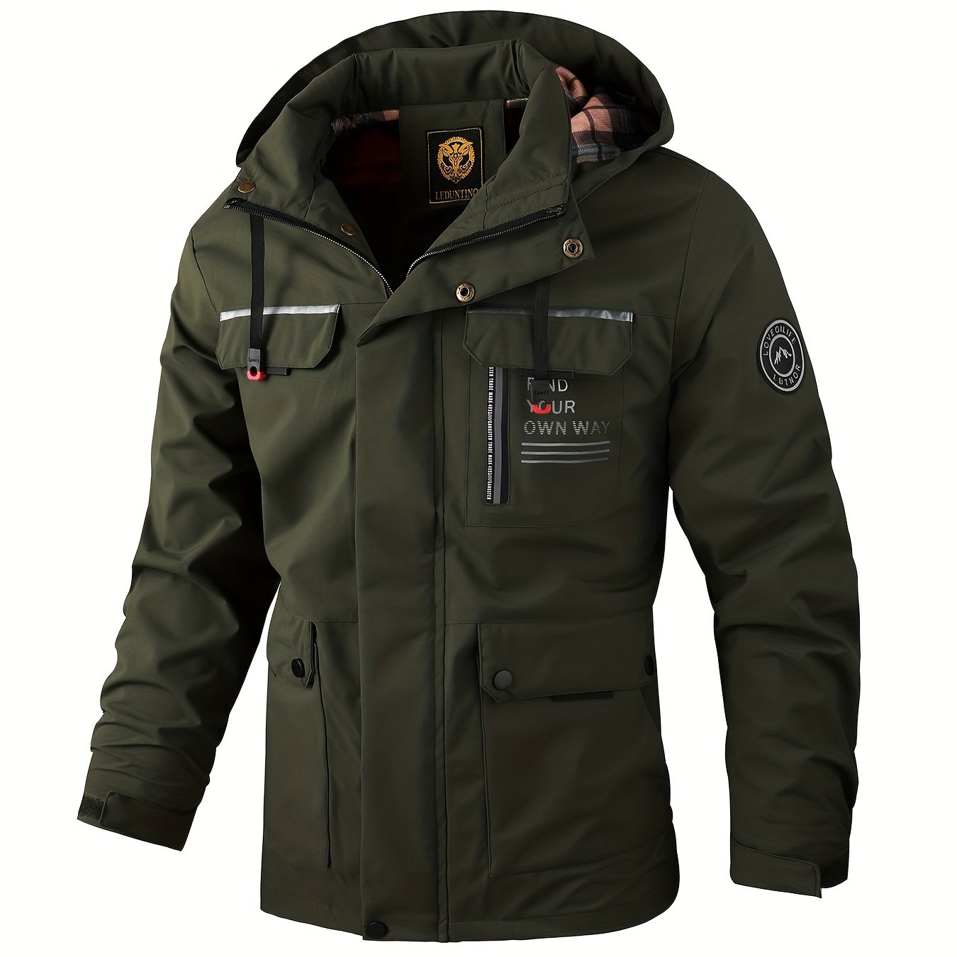 New Men's Fashion Casual Windbreaker Jacket, Spring Outdoor Thin Jacket Good Vibrations