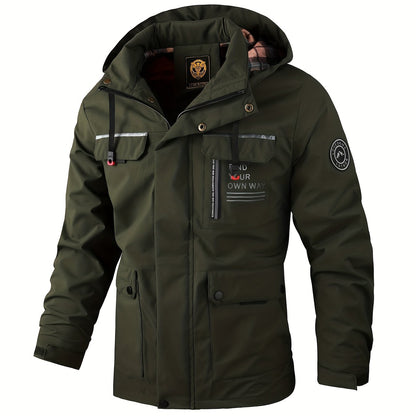 New Men's Fashion Casual Windbreaker Jacket, Spring Outdoor Thin Jacket Good Vibrations