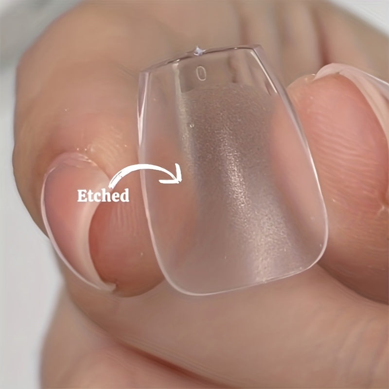 240pcs XXS Short Matte Clear Soft Gel Nail Tips - Easy-to-Apply False Nails for Quick Nail Extensions - Ideal Manicure Tool for DIY Nail Art Enthusiasts Good Vibrations