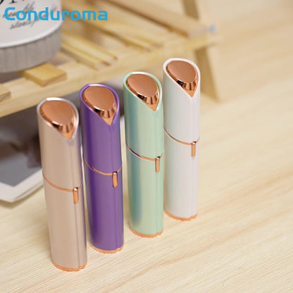 [Painless Facial Hair Remover] Conduroma Women's Painless Facial Hair Remover | Cordless, AA Battery-Powered (Not Included), Elegant Metallic Finish - for Face, Upper Lip, Chin, Bikini Line - Travel-Friendly, Sleek Design, Sm Good Vibrations