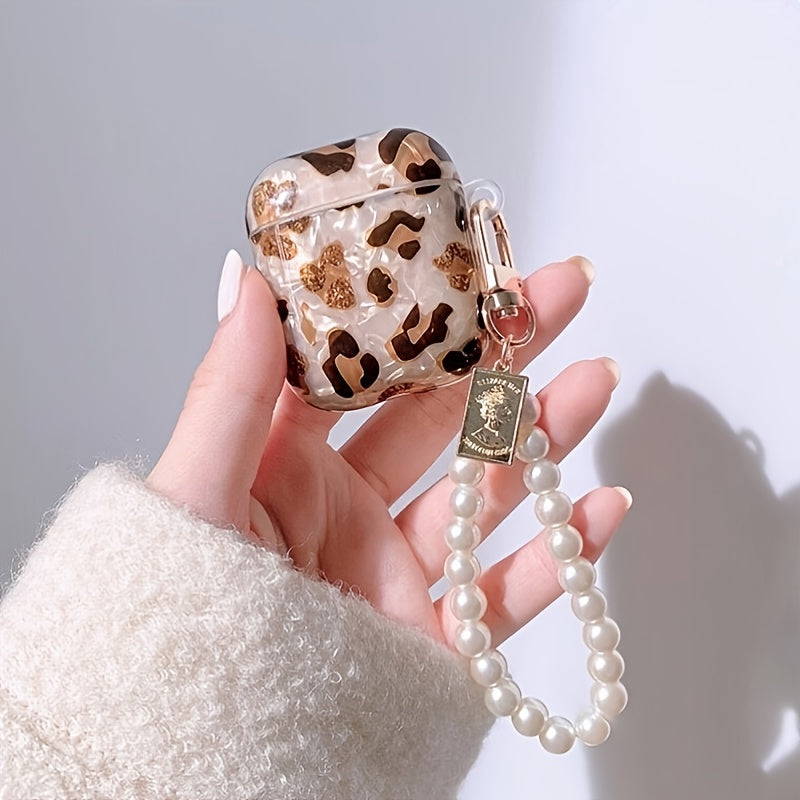 Stylish Leopard Print Earphone Sleeve with Hanging Chain - Perfect for Airpod1/2! Good Vibrations