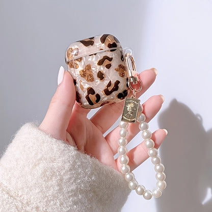 Stylish Leopard Print Earphone Sleeve with Hanging Chain - Perfect for Airpod1/2! Good Vibrations
