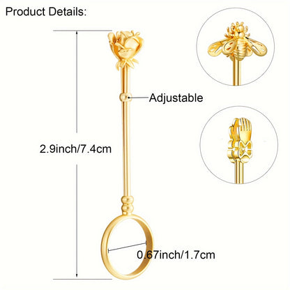 3 Elegant Blunt Ring Clips - 0, 67 Inch Brass Finger Joint Clips with Rose Design, 3 Styles (Bee, Rose, Palm) for Men & Women, Durable Tobacco Accessories for Cigarettes, Vape, and Smoking, Smoking Accessories, Cigarette Acce Good Vibrations