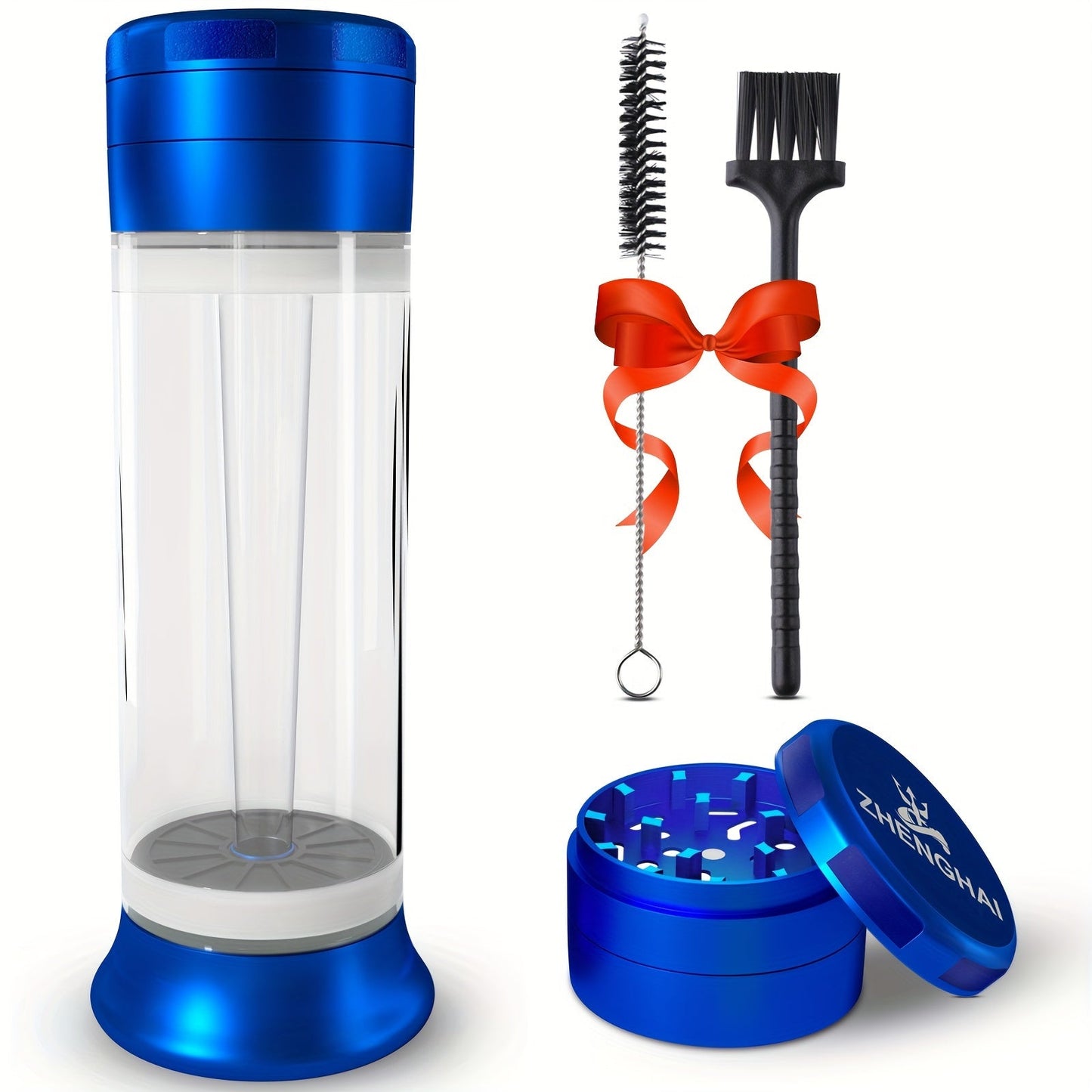 ZHENGHAI 3 In 1 Tobacco Grinder Herb Grinder Multifunctional Cone Loader Rolling Machine Blunt Joint Roller Machine Grinding Filling Storage All in One With Cleaning Brush Good Vibrations